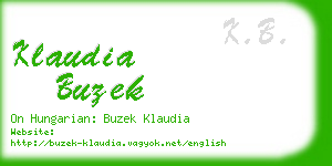 klaudia buzek business card